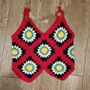 Handmade Geometric Pattern Crochet Tank Top